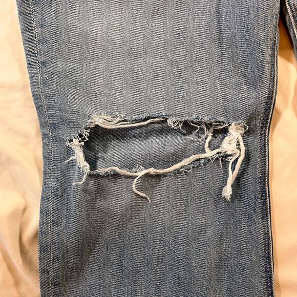 NWOT American Eagle Plus High Rise 90s Bootcut Light Wash Jean Wmns 18 Boho - Picture 2 of 11